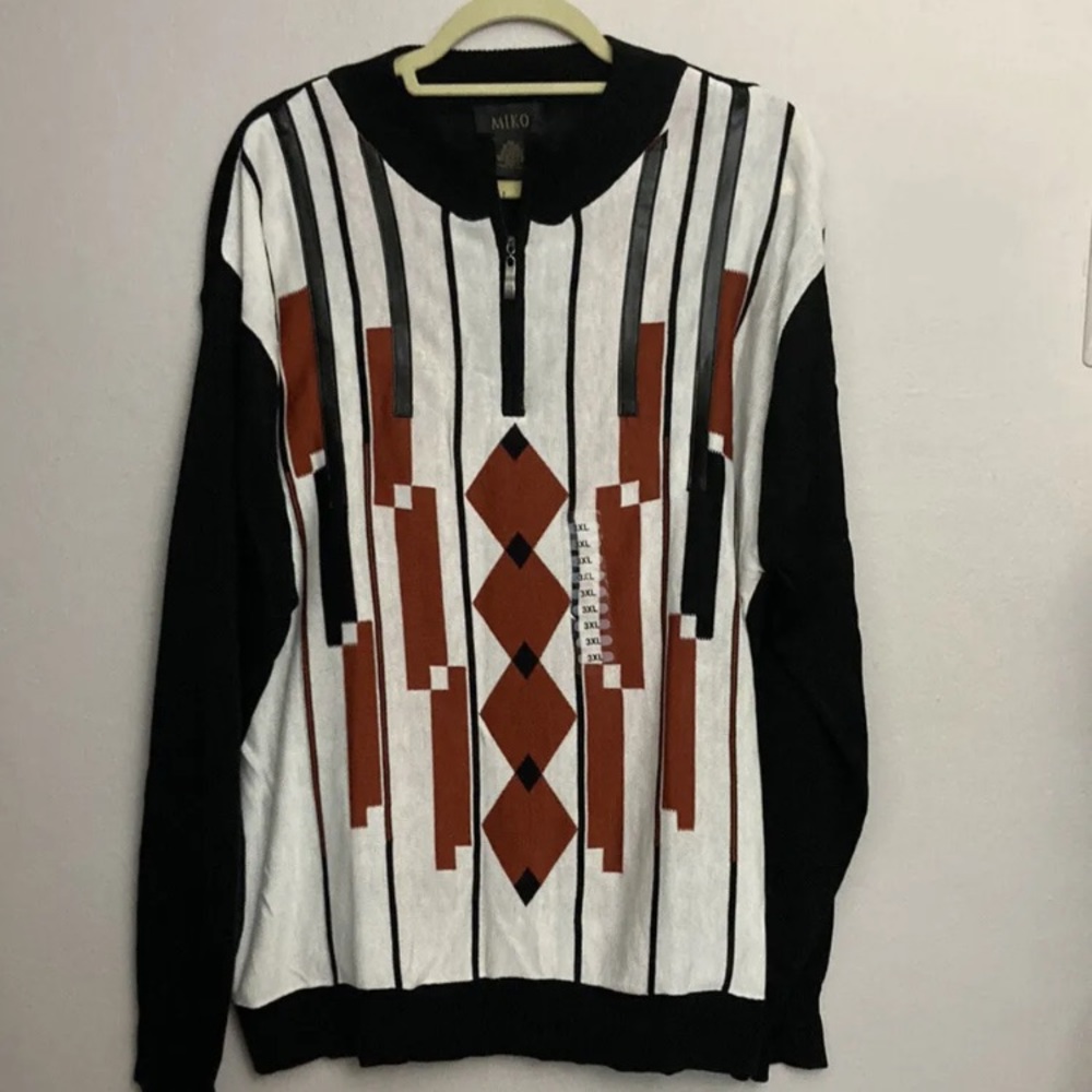 12-1 Miko mens sweater wool blend 3x NWT New